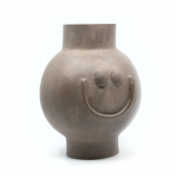 handgemachte Vase 'Smile' - anthrazit Vase 'Smile' anthrazit Front