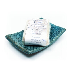 blaue raku seifenschale inselseifen