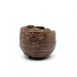 handgemachter Chawan im Kurinuki-Stil Front