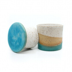 Franzöische Butterdose 'Sand und Meer'