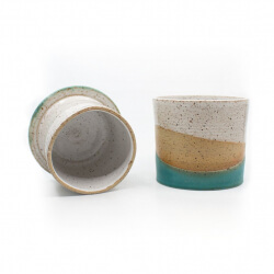 Franzöische Butterdose 'Sand und Meer' Innenseite