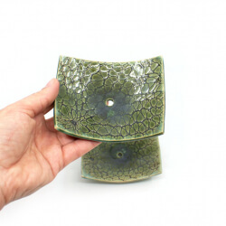 grüne Seifenschale 'Netz'