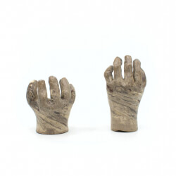 gruselige Zombi-Haende Pfahlhocker Rueckseite