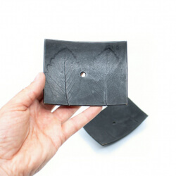 Handgemachte schwarze Seifenschale 'Erle'