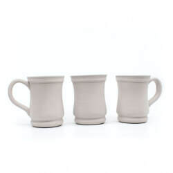 Humpen Keramik Rohling - anthrazit