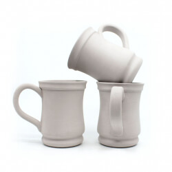 Humpen Keramik Rohling - anthrazit - Detail