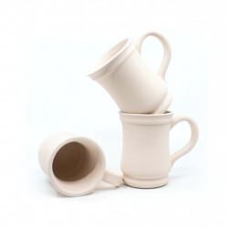 Keramik Rohlinge Humpen weiss Detail