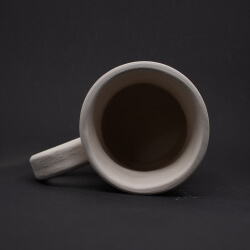 Keramik Rohlinge Humpen weiss Innenansicht