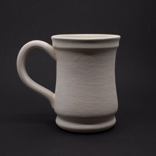 Keramik Rohlinge Humpen weiss Seitenansicht