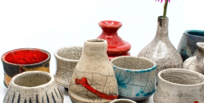 Raku Keramiken Zusammenstellung klein