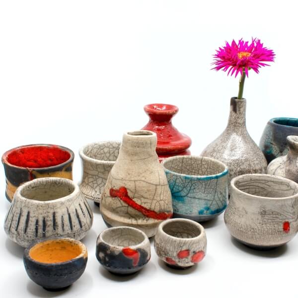 Raku Keramiken Zusammenstellung klein