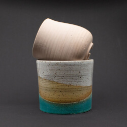 Tasse Rohling Pyrit vorher-nachher