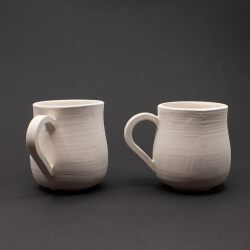 Rohling Tasse weiss Seite