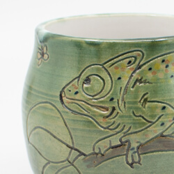 Tasse Chamaeleon gross Detail