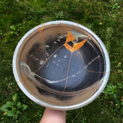 Reparatur Schale mit goldener Narbe (in Art von Kintsugi) - Restsumme Bild 2